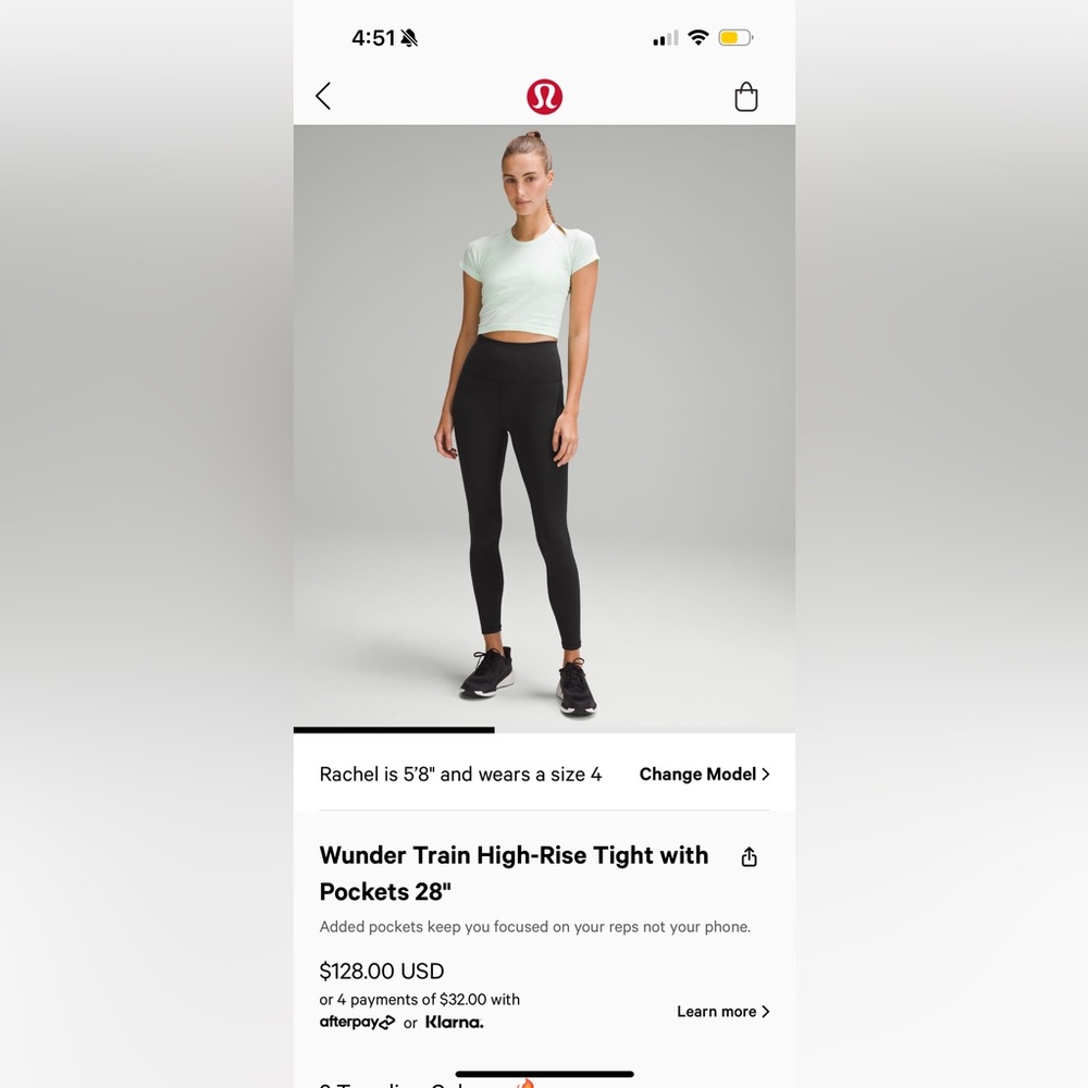 Wunder Train High Rise Tight W/ Pockets